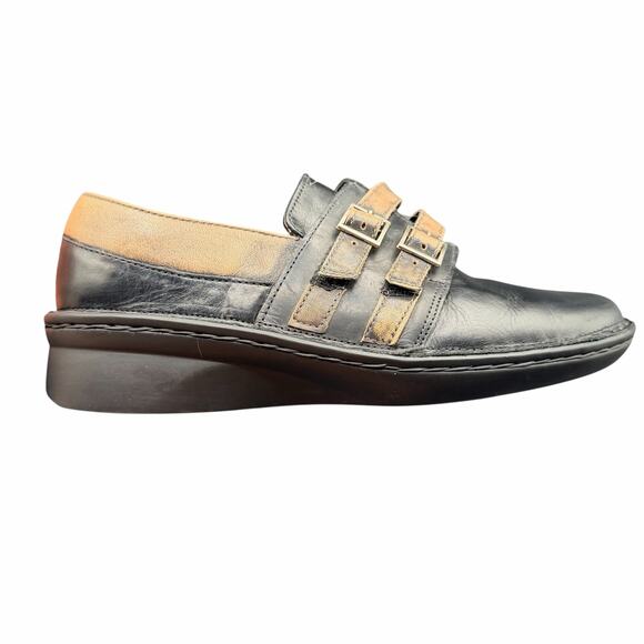 Naot Celestia Slip On Mary Jane Comfort Shoes Black Brown Womens 7 EU 38 - Picture 8 of 11